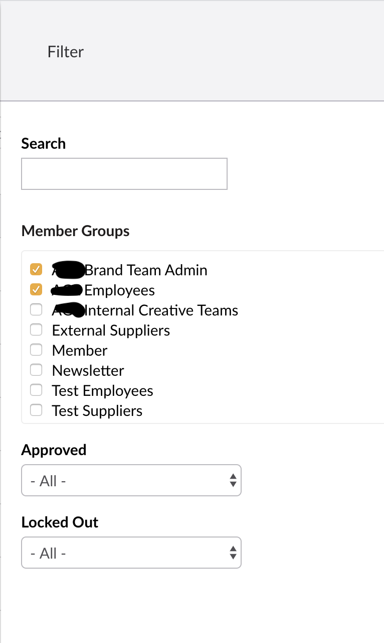 Memberlistview Filtering